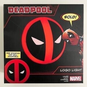 Marvel Deadpool Logo Light Freestanding & Wall Mountable Brand New